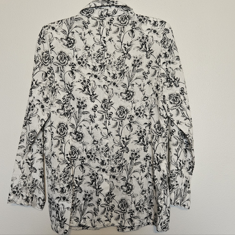 Joie 100% Linen Botanical Print Blazer Medium New with Tags - Picture 3 of 8